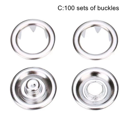 Snaps Buttons Pliers Set Snap Fasteners Kit Tool Sewing Buttons Press Studs Snap for Installing Clothes Bags