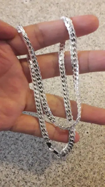 20-60cm 6mm Silver Color luxury brand design noble Necklace Chain For