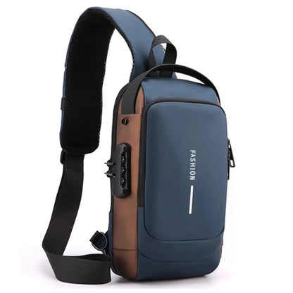 WEIXIER Anti-Theft USB Charging Crossbody Chest Bag for Men – Waterproof Oxford Shoulder Sling with Lockable Zipper, Business & Travel Messenger Pack Shop1103843745 Store