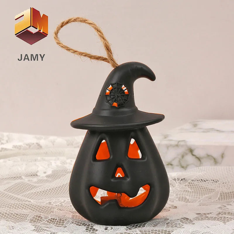1Pcs Halloween Pumpkin Skull Ghost LED Electronic Light Home Bar Tree Hanging Lamp Lantern for Halloween Party Prop Decoration