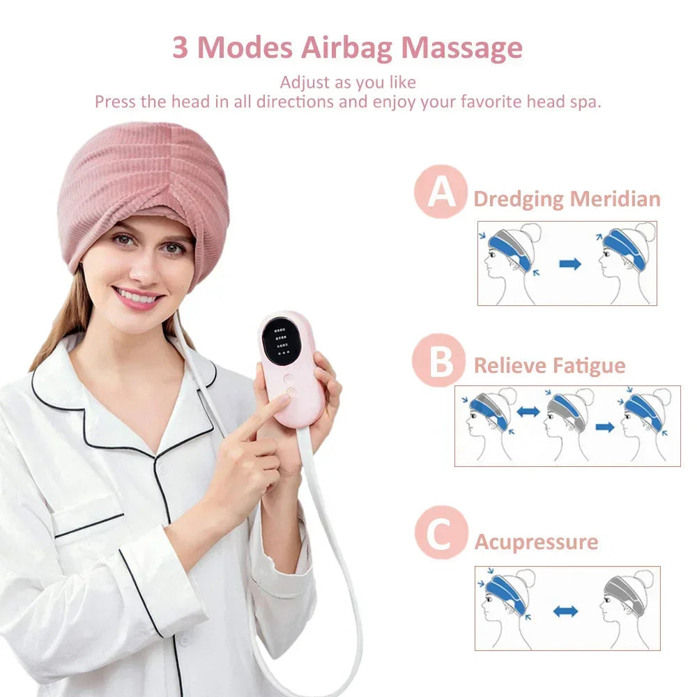 RelaxPro: Heated Air Pressure Head Massager for Ultimate Stress Relief Shop1103993626 Store