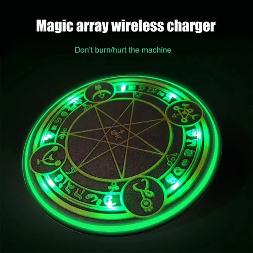 10W Qi Wireless Fast Charger Circle Magic Optical Array Wireless Charging For QI Standard Full Range Wireless Charging Phone Vivivigood Store