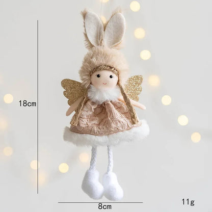 Girl With Plush Deer Antlers Christmas Tree Ornament Shop1104342847 Store