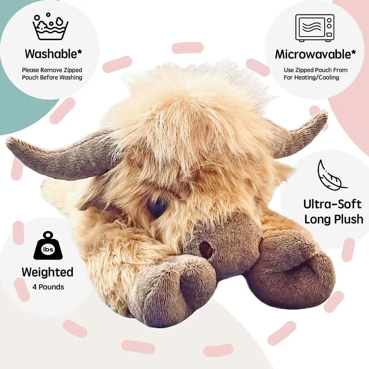 MooHug™ – Peluche de vaca de las Tierras Altas adorablemente suave 💕