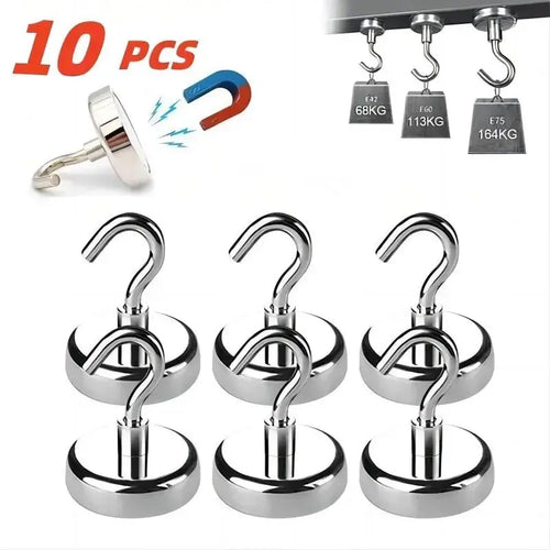 10PCS Strong Magnet Hooks Multi-Purpose Storage Hooks Home Kitchen Bar Storage Hooks Key Storage Hooks Bathroom Hangers Shop1103847530 Store