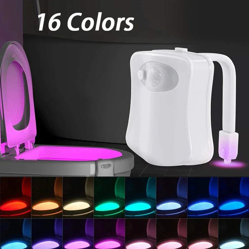 16 Colour LED Toilet Nightlight with Motion Sensor | Auto-Sensing Smart Bathroom Light SANDYHA 09 Indoor Lighting Store
