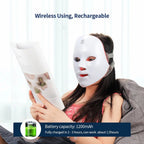 7 Colors LED Facial Mask with Neck Red Light Therapy Mask – Skin Tightening, Lifting & Anti-Aging foreverlily Official Store