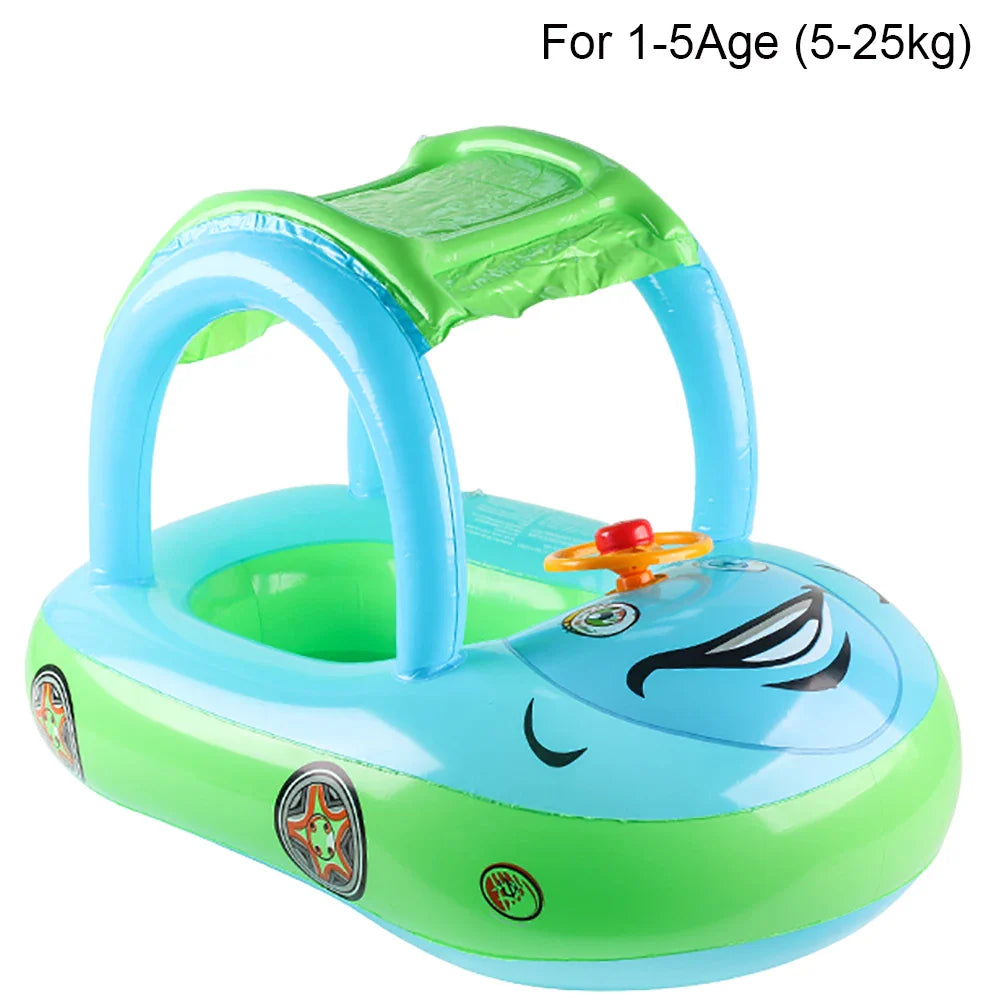 🚗 Flotador de Piscina para Bebés con Forma de Coche | Anillo de Natación para Bebés para Diversión en la Playa y la Piscina🏖️ Perfecto para Edades de 4 a 6 Años | 🌊 Flotador de Paseo Seguro, Cómodo y Adorable