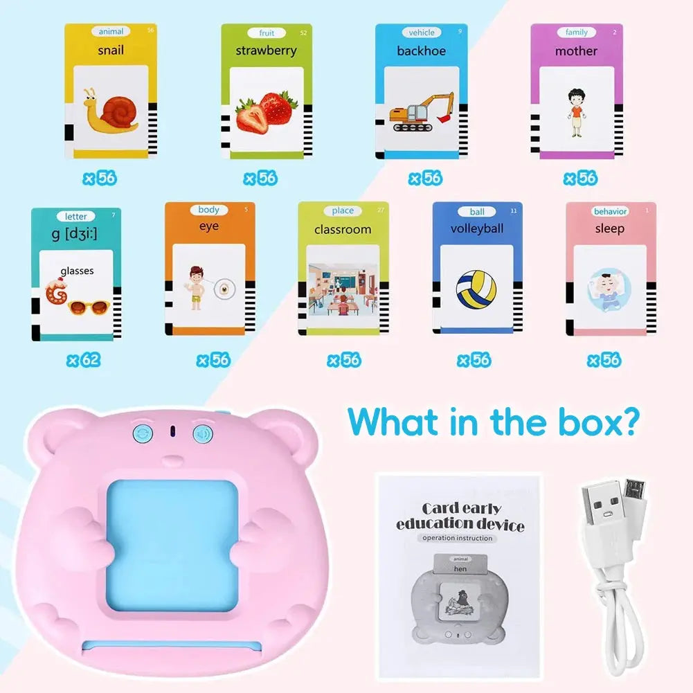 Máquina de aprendizaje para niños: tarjetas didácticas parlantes para preescolar