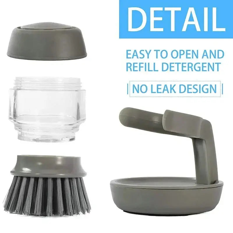 Dish Brush With Soap Dispenser Palm Brush Dish washing Kitchen Scrub