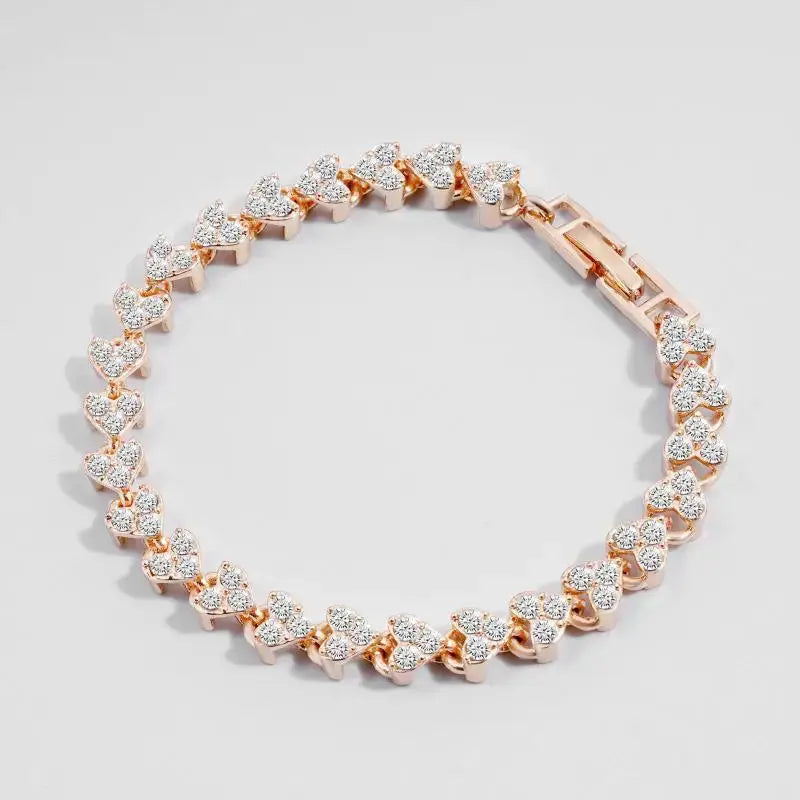 Pulseras de Cadena Geométrica de Cristal Romano de Lujo UILZ para Mujer de Moda