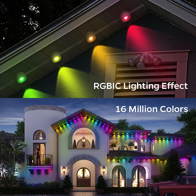 Weather-Proof Wonder: Smart RGBIC Lights for Stunning Outdoor Scenes! Shop1103803381 Store