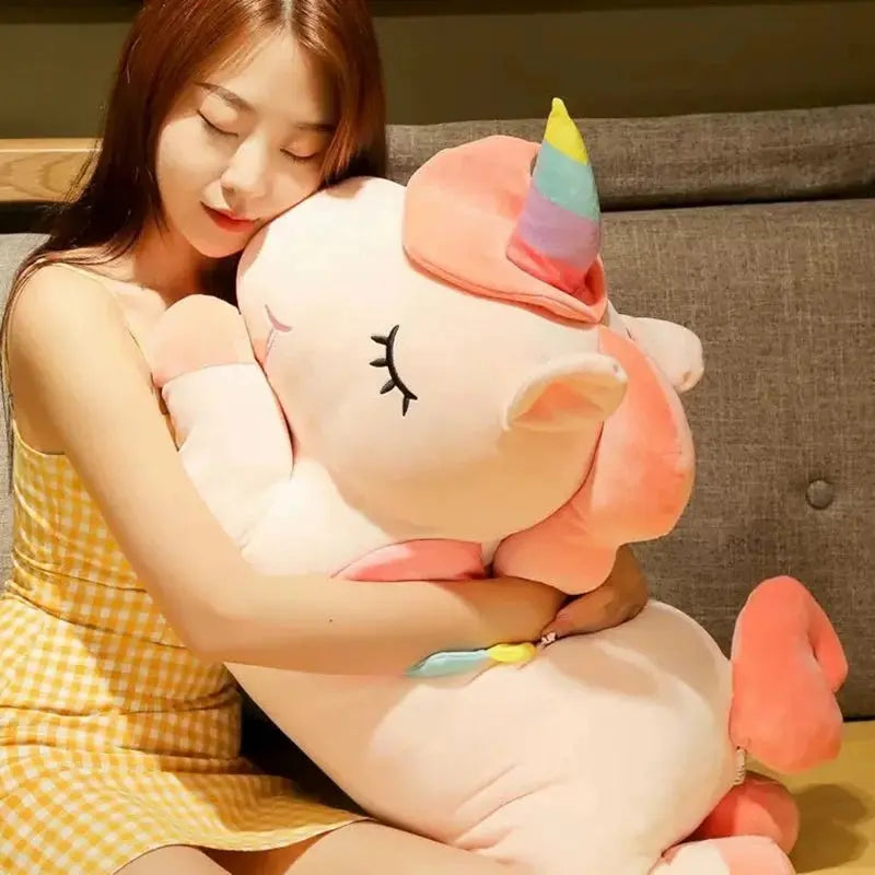 Creative Angel Unicorn Doll Cute Rainbow Pony Plush Toy Girly Heart
