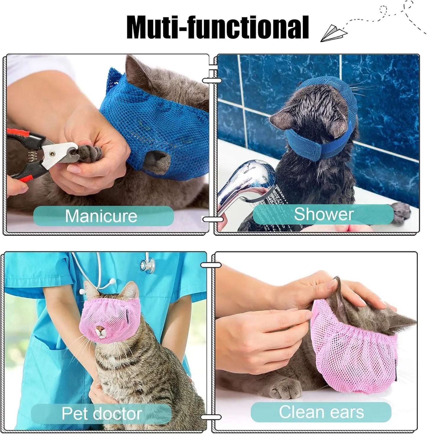 Breathable Cat Muzzle – Stress-Free Grooming & Vet Visits!