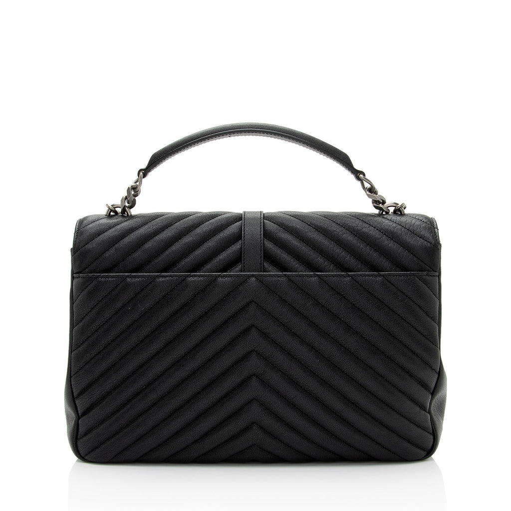 Saint Laurent Matelasse Calfskin Monogram College Large Shoulder Bag (SHF-6MZ4bL) Teezone Store