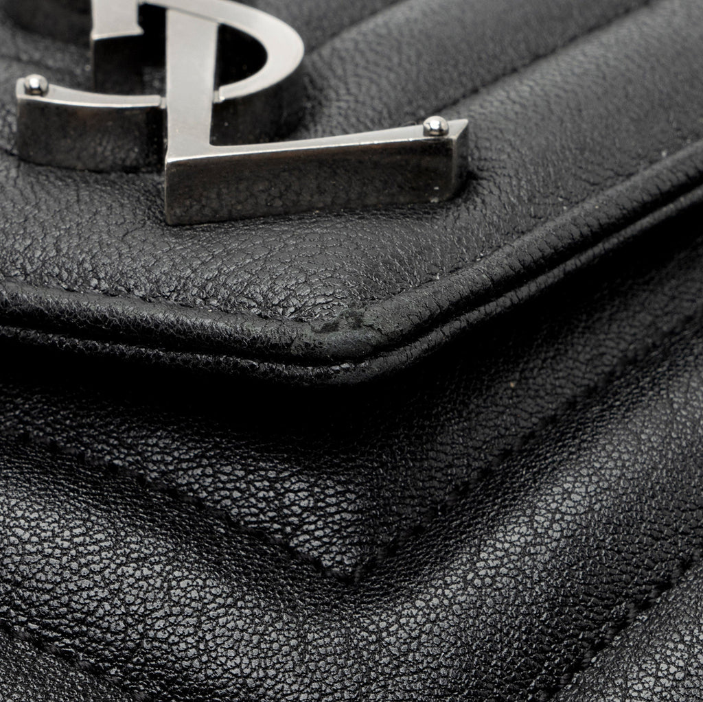 Saint Laurent Matelasse Calfskin Monogram College Large Shoulder Bag (SHF-6MZ4bL) Teezone Store