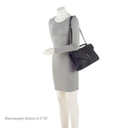 Saint Laurent Matelasse Calfskin Monogram College Large Shoulder Bag (SHF-6MZ4bL) Teezone Store