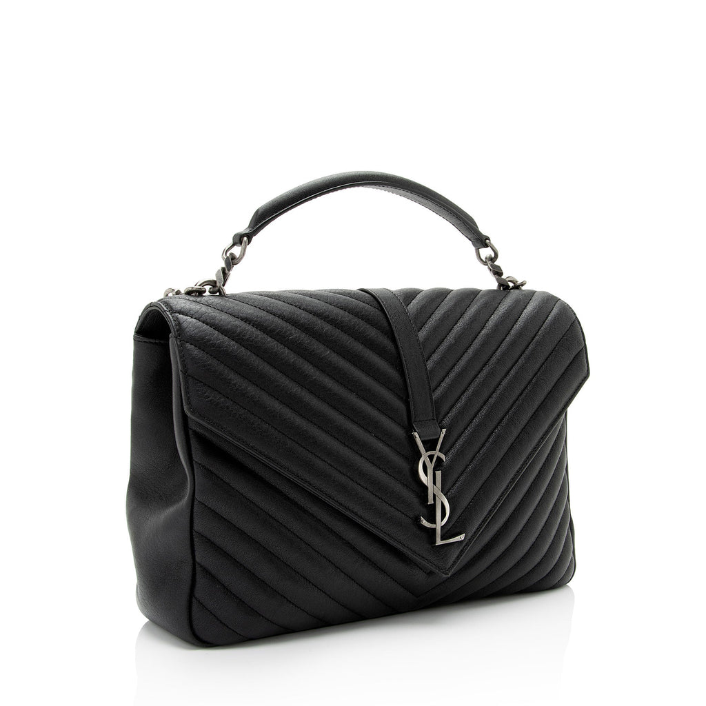 Saint Laurent Matelasse Calfskin Monogram College Large Shoulder Bag (SHF-6MZ4bL) Teezone Store