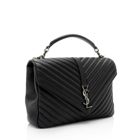 Saint Laurent Matelasse Calfskin Monogram College Large Shoulder Bag (SHF-6MZ4bL) Teezone Store