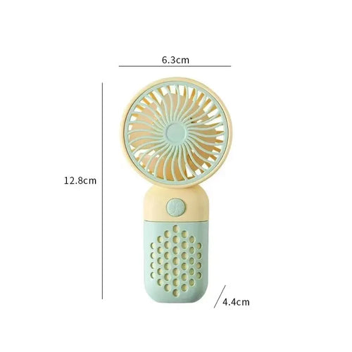  2024 New Handheld Charging Fan Cartoon Cute Small Student Charging