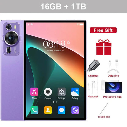 2025 New P60 Pro 5G Dual Tablet Android 14 16GB + 1TB kids Tablet 12 Inch HD Screen 20000mAh Tab Tablets PC With keyboard Laptop Hi - TechPhone Depot Store