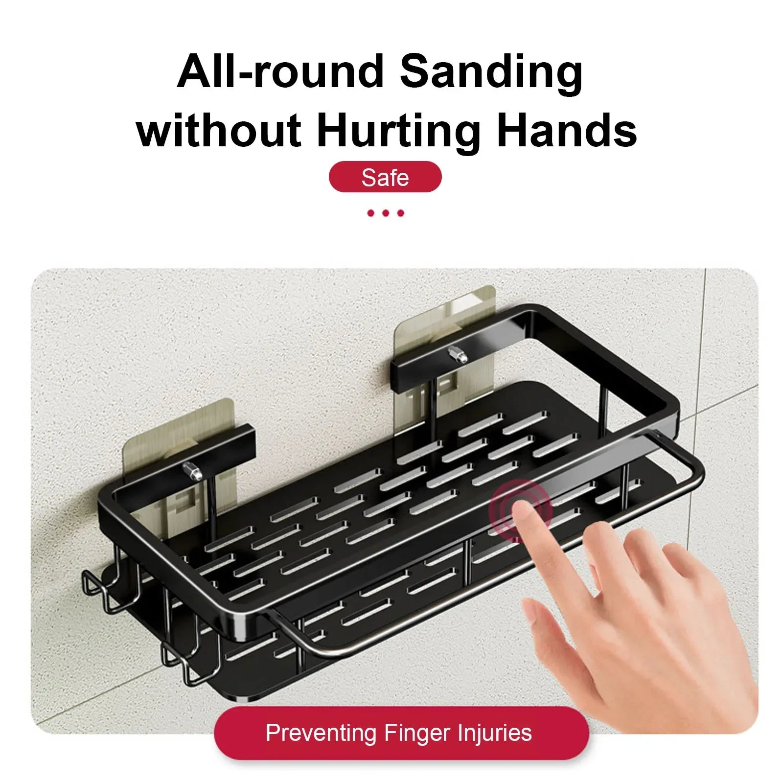 No Drill Wall Mounted Bathroom Shelf Shop1103677105 Store