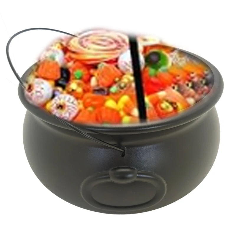 Oversized Witches Cauldron Kettle Candy Container 12" Sweets Bowl Bucket Halloween Party Accessories and Decoration