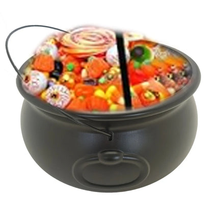 Oversized Witches Cauldron Kettle Candy Container 12" Sweets Bowl Bucket Halloween Party Accessories and Decoration