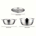 3 In 1 Stainless Steel Vegetable Slicer Cutter Multifunctional Strainer for Washing and Slicing Fruits, Vegetable Kitchen Gadget