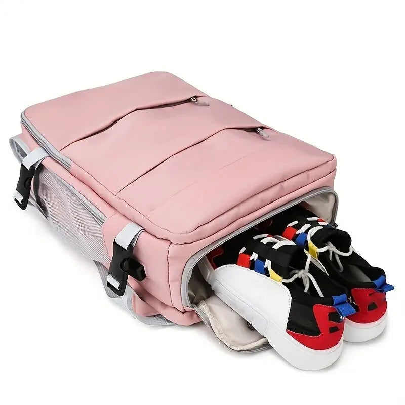 Mochila Xajzpa de gran capacidad, mochila de viaje multifunción con compartimento para zapatos, bolsa de equipaje multicapa