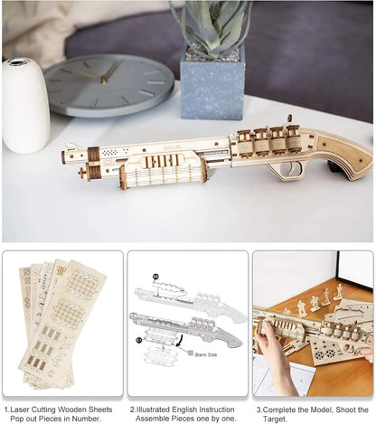SkillStrike: DIY Wooden Toy Gun Robotime Global Store