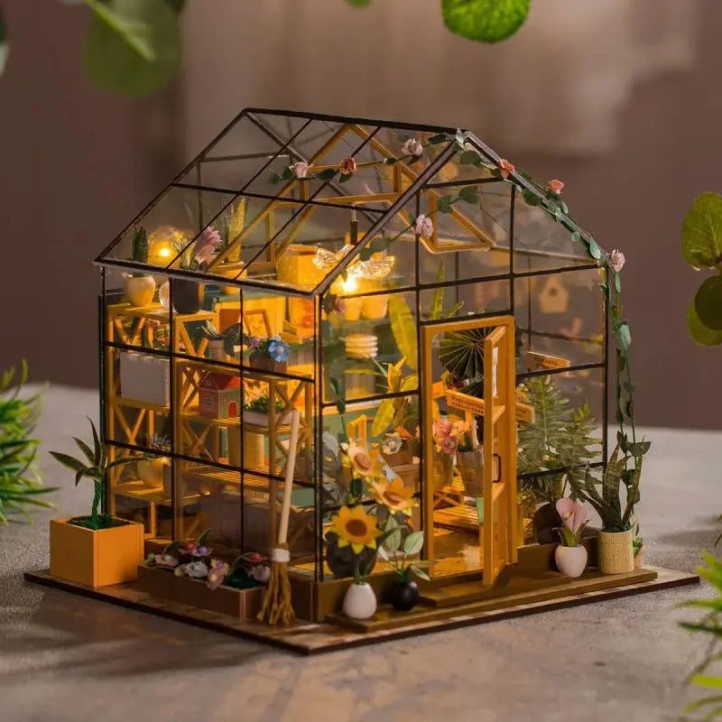 Mini Doll House Kit DIY Flower House Handmade 3D Puzzle Assembly AliExpress