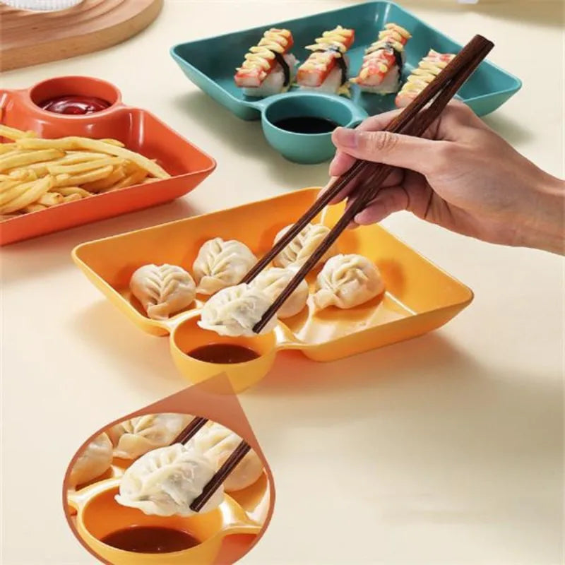 DipGuard™ Sauce Separated Plate 🍽️✨ No Mix, No Mess