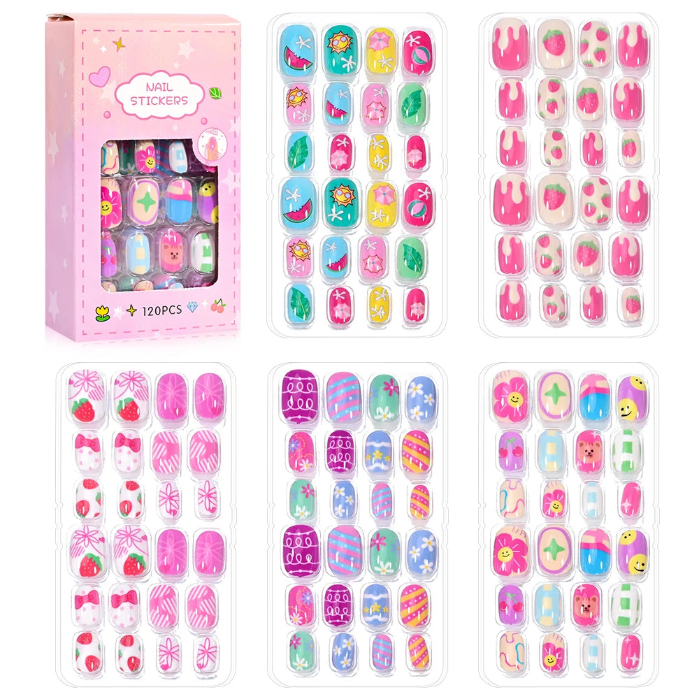 GlamTiny™ – 520 Sparkly Nail Stickers for Creative Kids 💅
