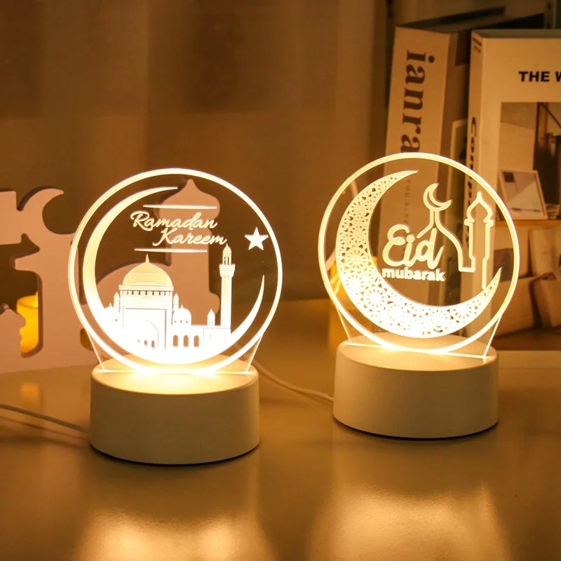 Lampe LED 3D Eid Mubarak Stone's Store
