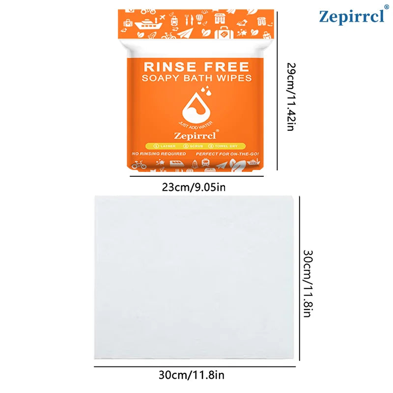 FreshEase™ Rinse-Free Bath Wipes 🚿✨