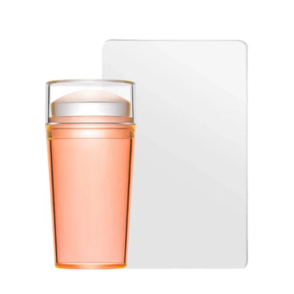 Jelly Silicone Transparent Nail Stamper Set with Scraper Stone's Store