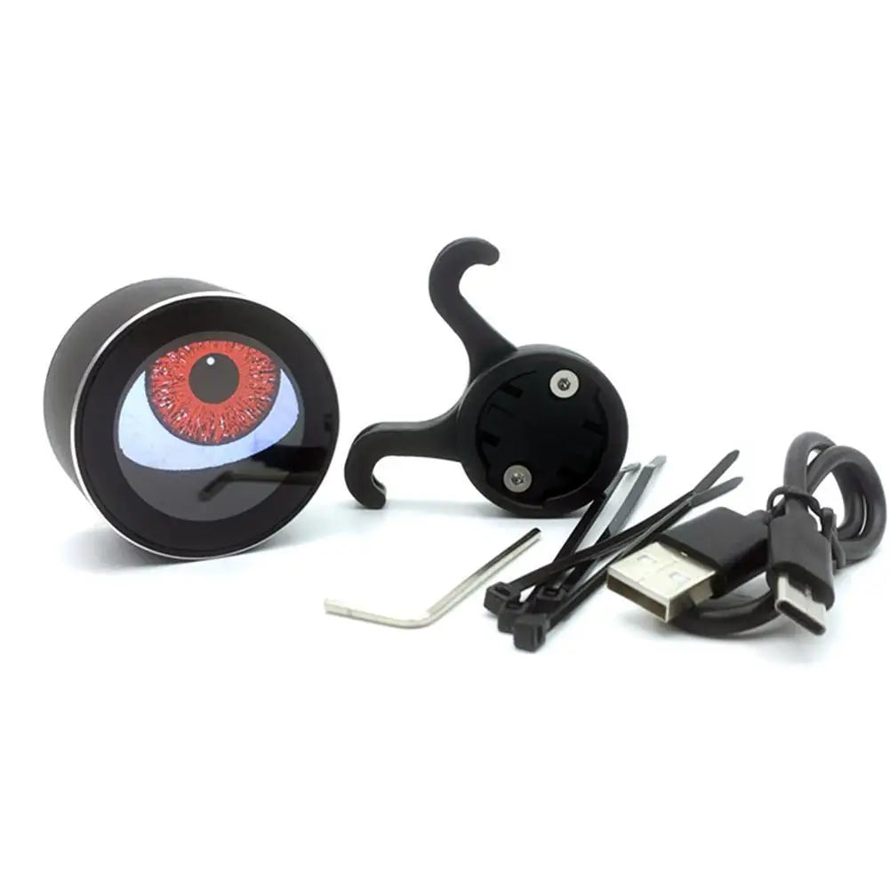 Bicycle Tail Rear Light Motorcycle Devil Eye Rear Light Waterproof USB Cycling Taillight Bike LED Lights Motorbike Accessories