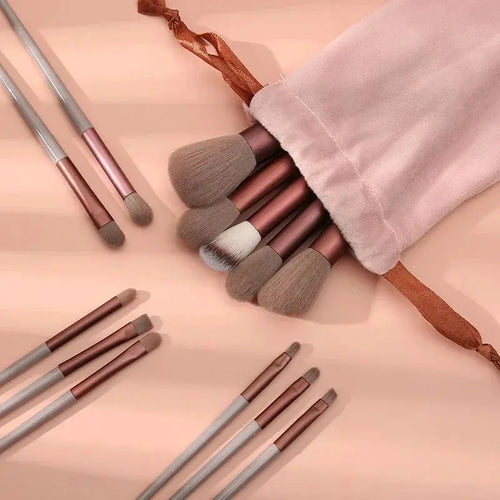 Beautious 13 Pcs Makeup Brush Set Soft hair Loose Powder Eyeshadow Concealer Contour Eyeliner brush Foundation Beauty Cosmetic tools GQIYIBBEI Official Store