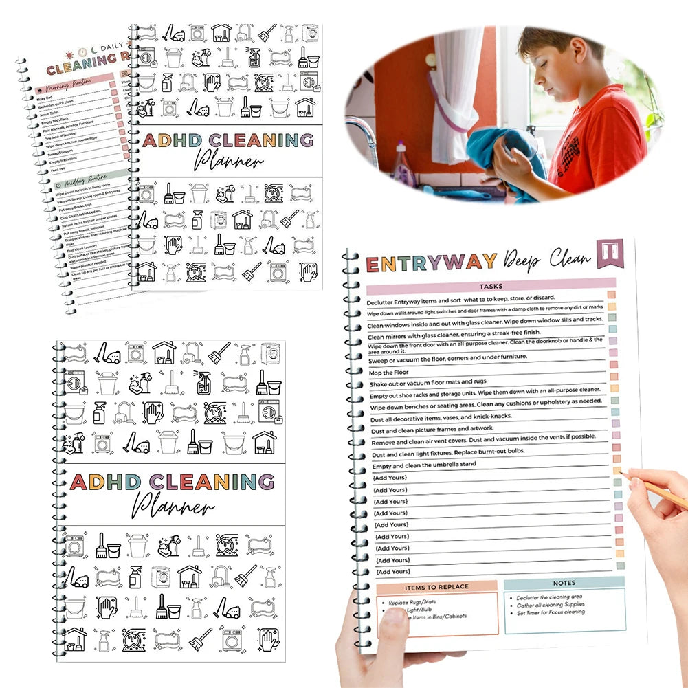 Tidy Mind: ADHD Cleaning Planner Notebook