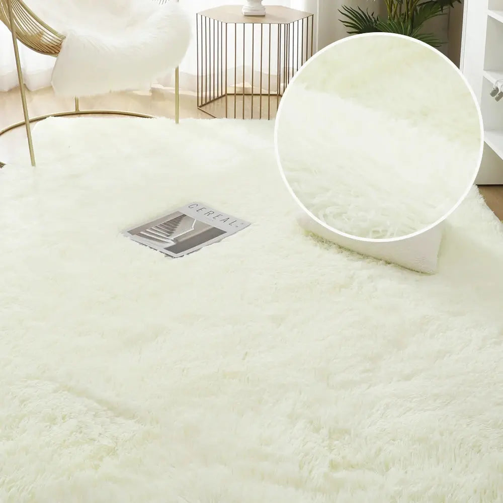 RainbowCloud Plush Rug – Soft, Fluffy & Vibrant! Happier so luckly Store