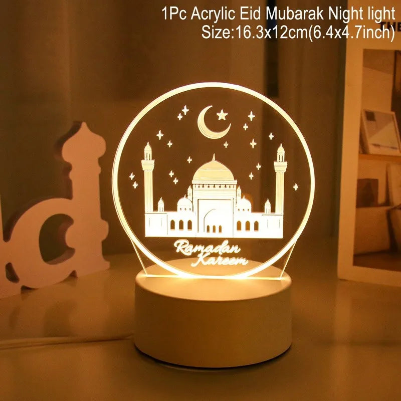 Lampe LED 3D Eid Mubarak Stone's Store