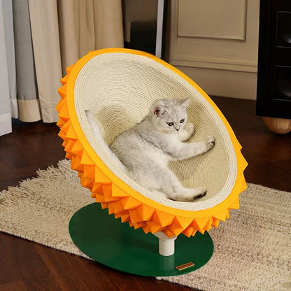 Scratch & Snooze Durian: Stylish Cat Nest with Sisal Fun Bello Pet House Store
