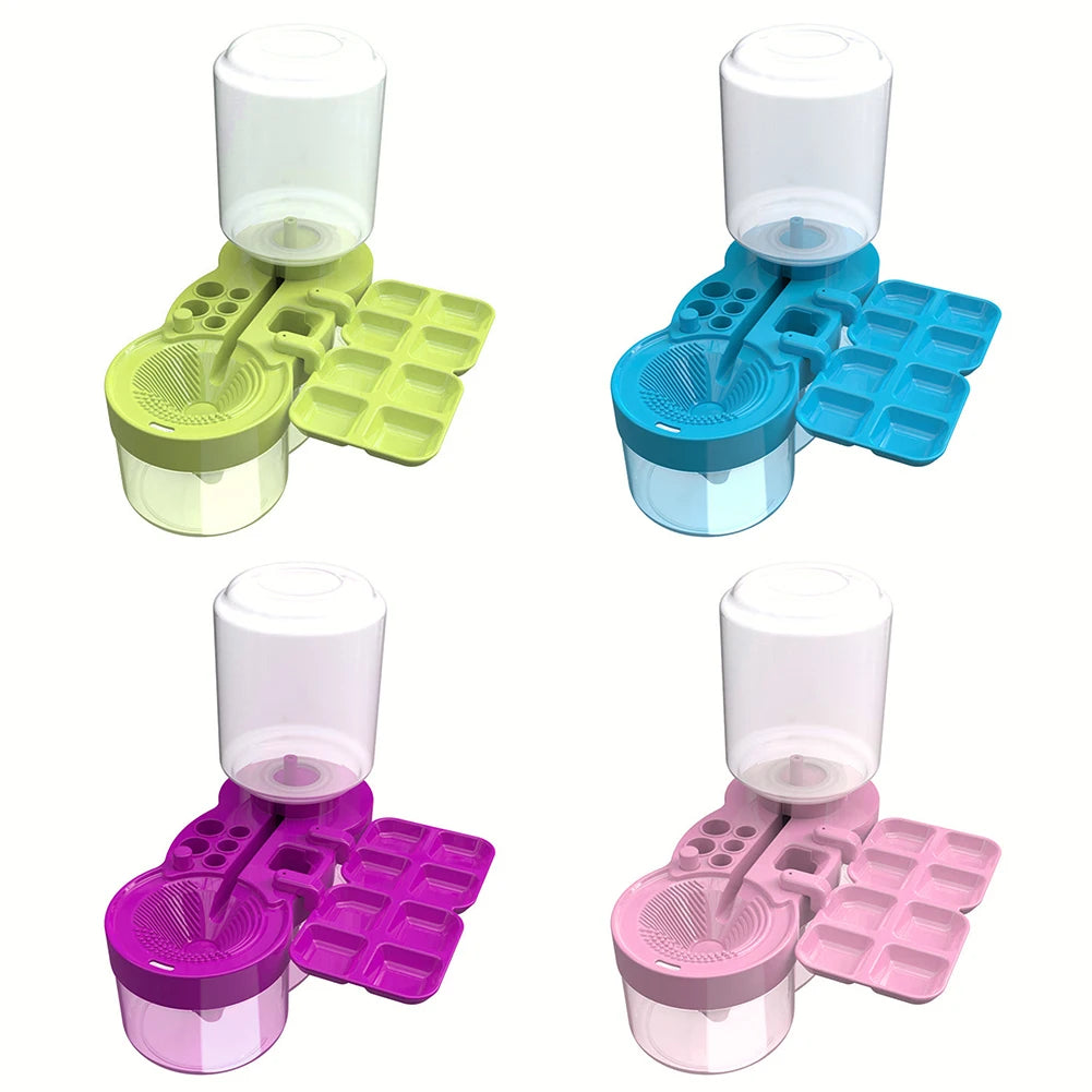 Paint Brush Cleaner with Drain Button Painting Brush Rinser Paint Brush Clean Device for Acrylic Water Based Painting Brush