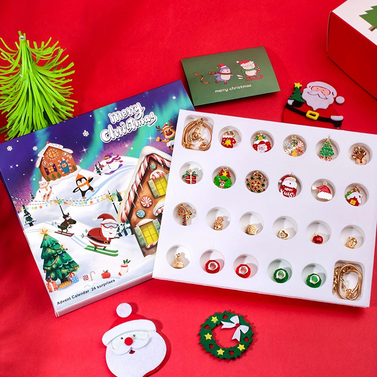 JoyfulCharm Christmas Advent Set – 24 Days of DIY Bracelet Magic