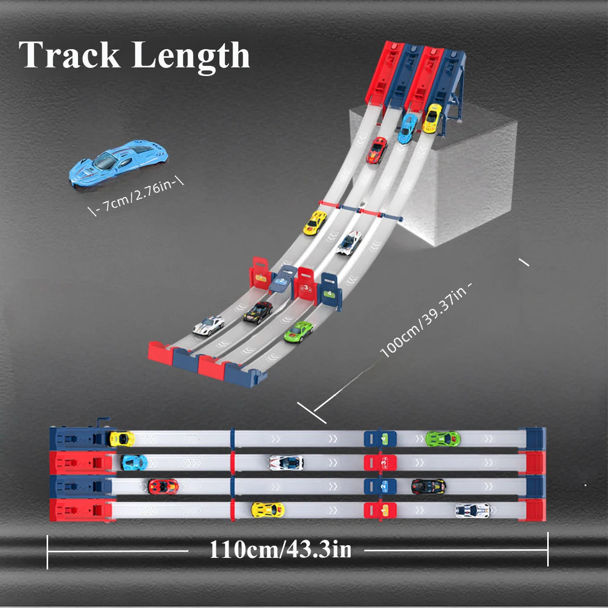 Competitive Racing Track Toy Vehicle with Alloy Car Kids Play Game for AliExpress