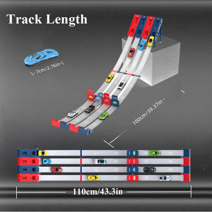 Competitive Racing Track Toy Vehicle with Alloy Car Kids Play Game for AliExpress