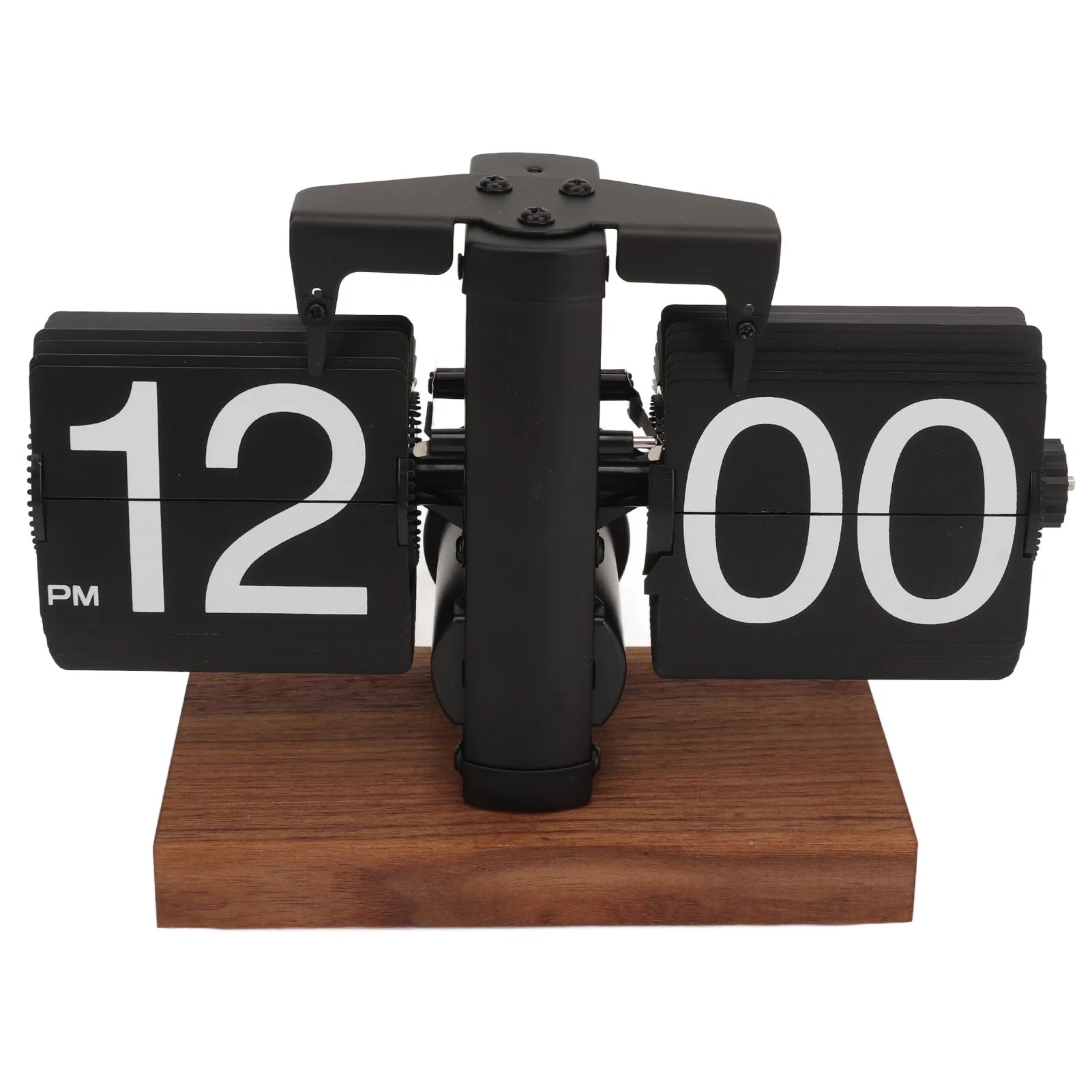 12 Hours Digital Flip Down Clock Minimalist Retro Automatic Turning Mechanical Flip Clock for Home Study Room Decoration