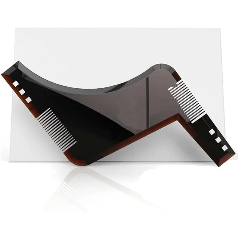 New 2025 Fashion Men Beard Shaping Styling Template Comb Men's Beards Combs Beauty Tool for Hair Beard Trim Templatesival