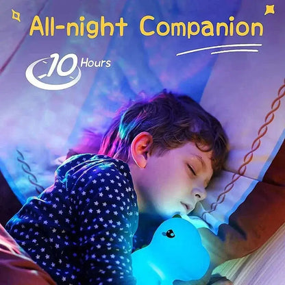 View details for Cartoon Night Light LED Touch Sensor Dinosaur Table Lamp Silicone 